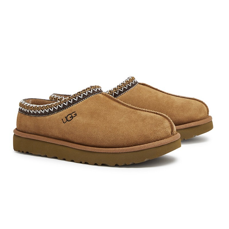 UGG Tasman Chestnut Classic Wool Slipper Suede Flats Women's Shoes New And Box
