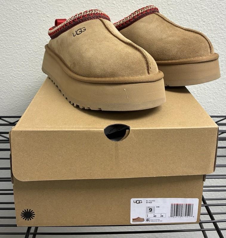 UGG Tazz Women's Platform Slippers - CHESTNUT W/ RED SIZES 5-10 (5955)