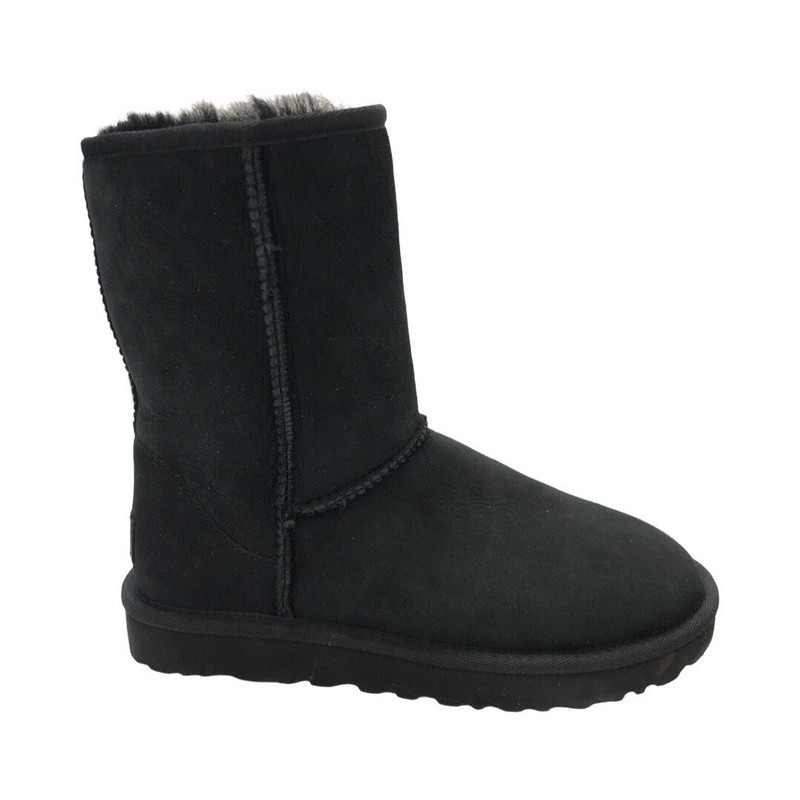 UGG Women's Classic Short II Black Slip On Boots 1016223