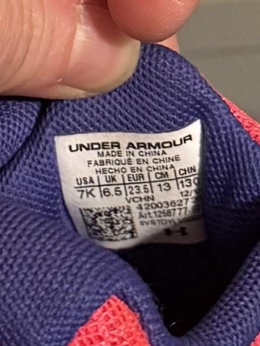 Under Armour Baby/Toddler/Little Girls Thrill 3 Preschool Running Sneakers Sz 7K
