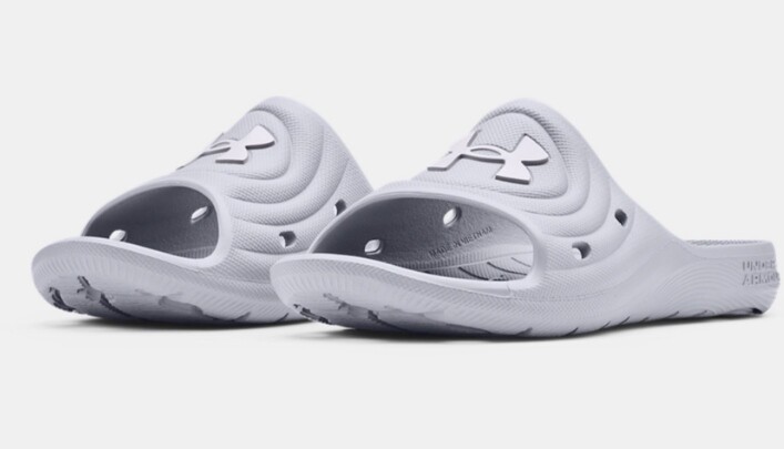 Under Armour Boys Locker III Slides Sandal Black/metallic Silver 5 M US Big