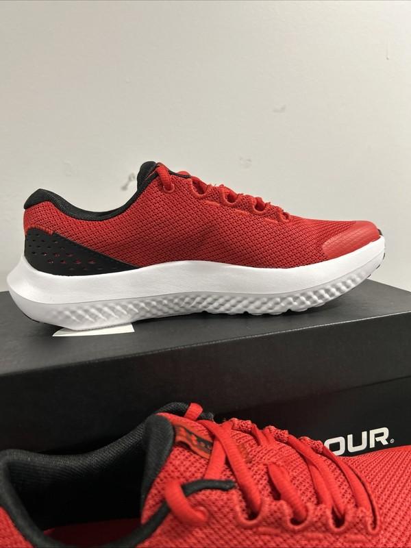 Under Armour Boys Surge 4 AC Red Running Shoes Sneakers GS Sizes (3027103-600)