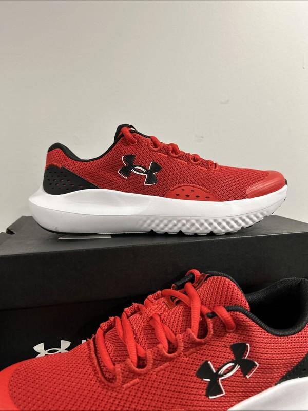 Under Armour Boys Surge 4 AC Red Running Shoes Sneakers GS Sizes (3027103-600)