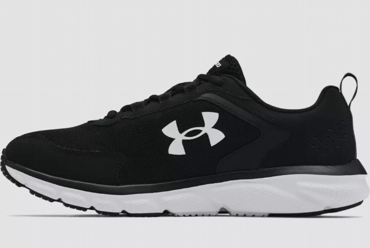 Under Armour Charged Assert 9 Men's Running Shoes - Black/White Size US 10.5