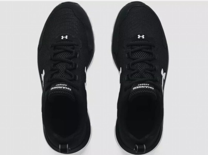 Under Armour Charged Assert 9 Men's Running Shoes - Black/White Size US 10.5