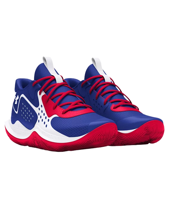 Under Armour Grade School UA Jet '23 BLU/RED Basketball Shoes 3026635-402