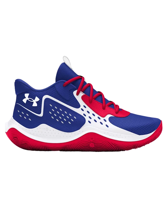 Under Armour Grade School UA Jet '23 BLU/RED Basketball Shoes 3026635-402