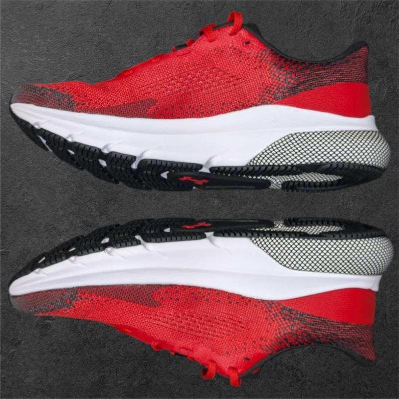 Under Armour HOVR Turbulence 2 Sneaker Men's 10.5 Red Black White Comfort Deluxe