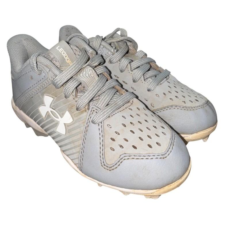 Under Armour Leadoff Low RM Baseball Cleats Youth Size 10K Gray UA Shoes