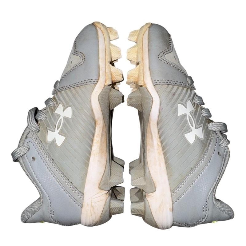 Under Armour Leadoff Low RM Baseball Cleats Youth Size 10K Gray UA Shoes