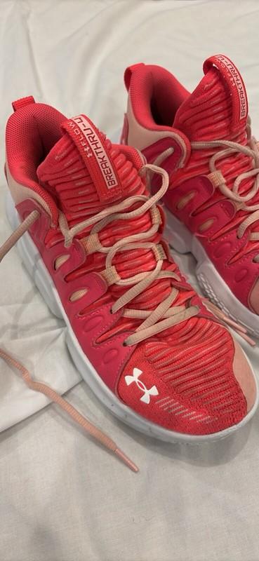 Under Armour Pink & White Break Thru Flow Running Shoes Size 7