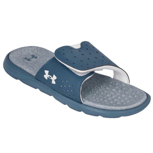 Under Armour Slides Women Size 10 Sandals Athletic Athleisure Ignite 7 Blue Mist