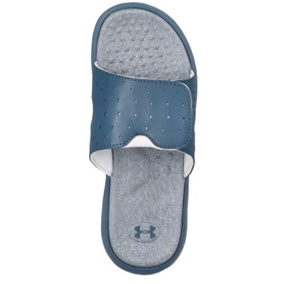 Under Armour Slides Women Size 10 Sandals Athletic Athleisure Ignite 7 Blue Mist