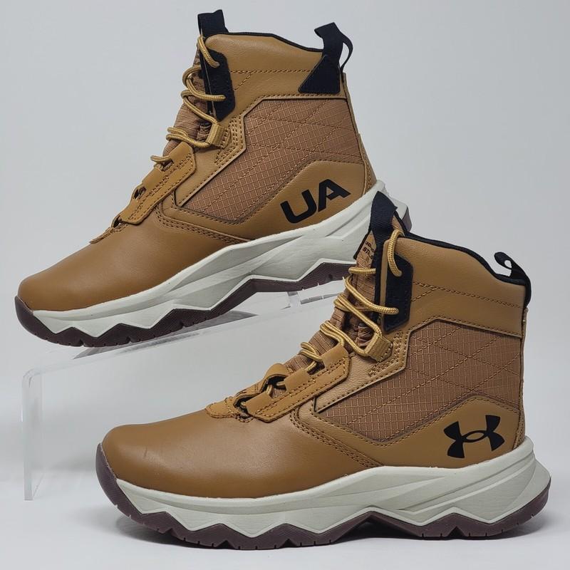 Under Armour Stellar G2 6" Tactical Boots Hiking Brown Outdoor Boys Size 4Y New
