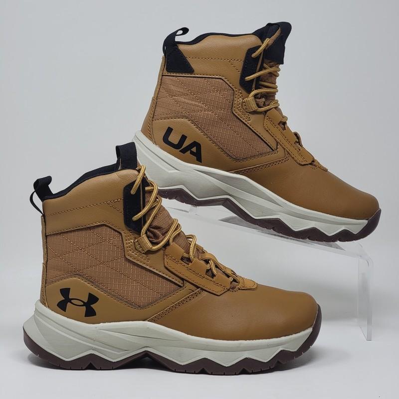 Under Armour Stellar G2 6" Tactical Boots Hiking Brown Outdoor Boys Size 4Y New
