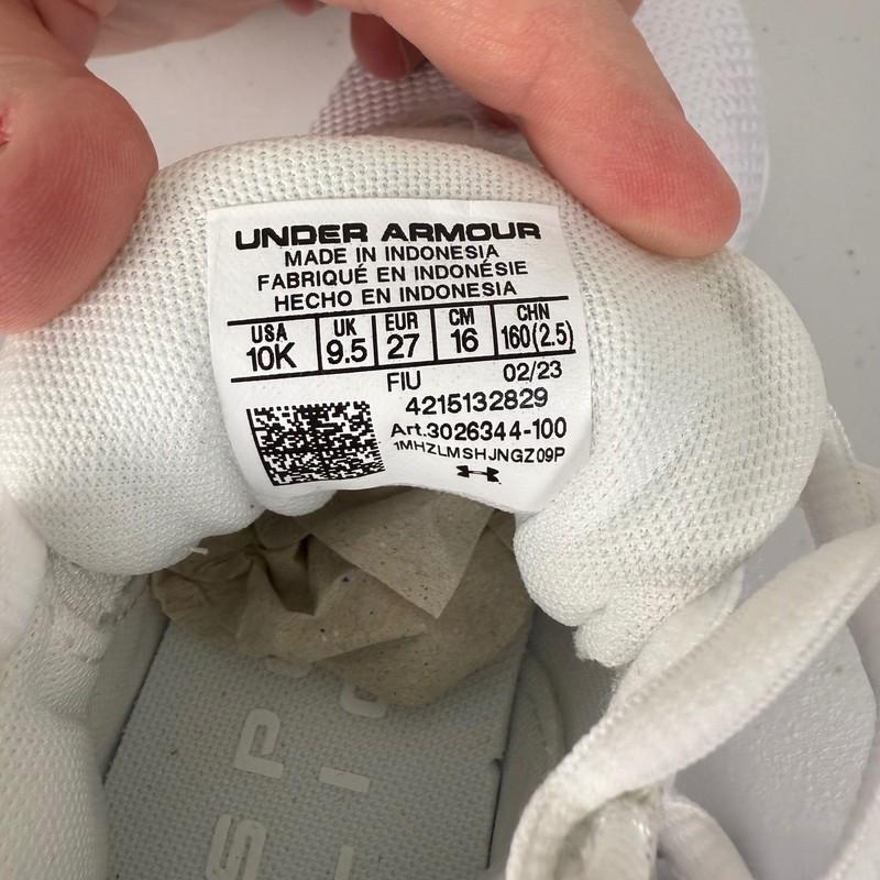 Under Armour UA Spotlight Fran 3.0 JR RM Youth Football Cleats White Size 10K