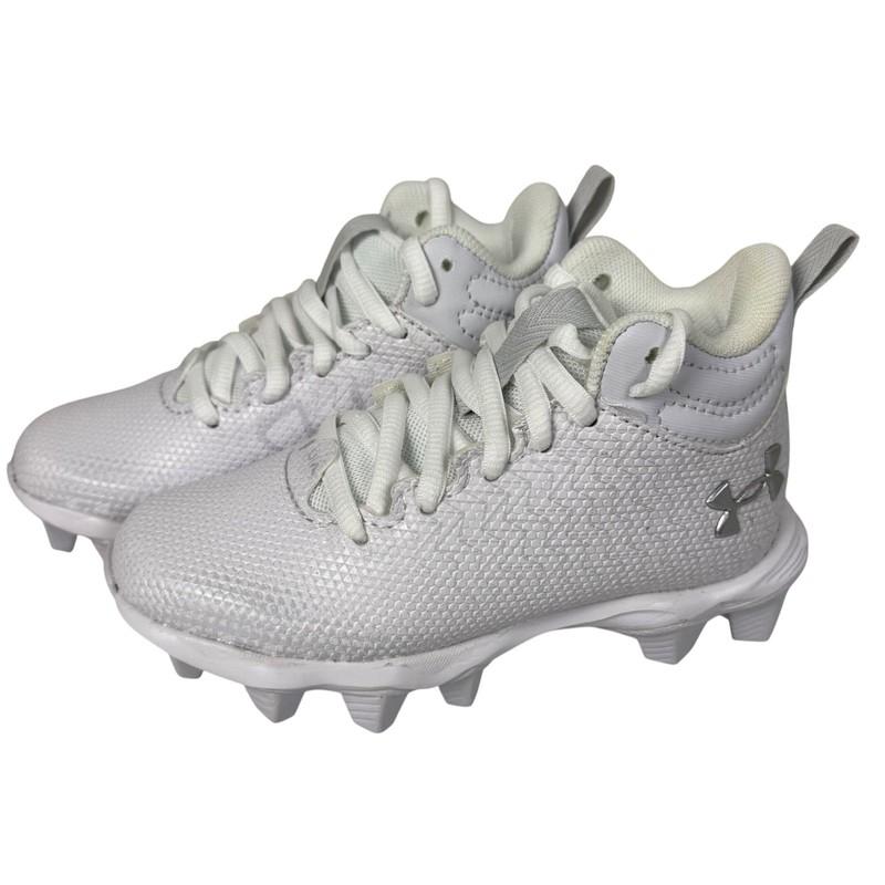 Under Armour UA Spotlight Fran 3.0 JR RM Youth Football Cleats White Size 10K