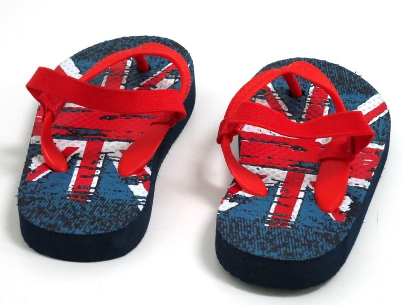 Union Jack Flag Flip Flop Sandals With Strap Size Young Boys UK 6-7 Eur 23-24