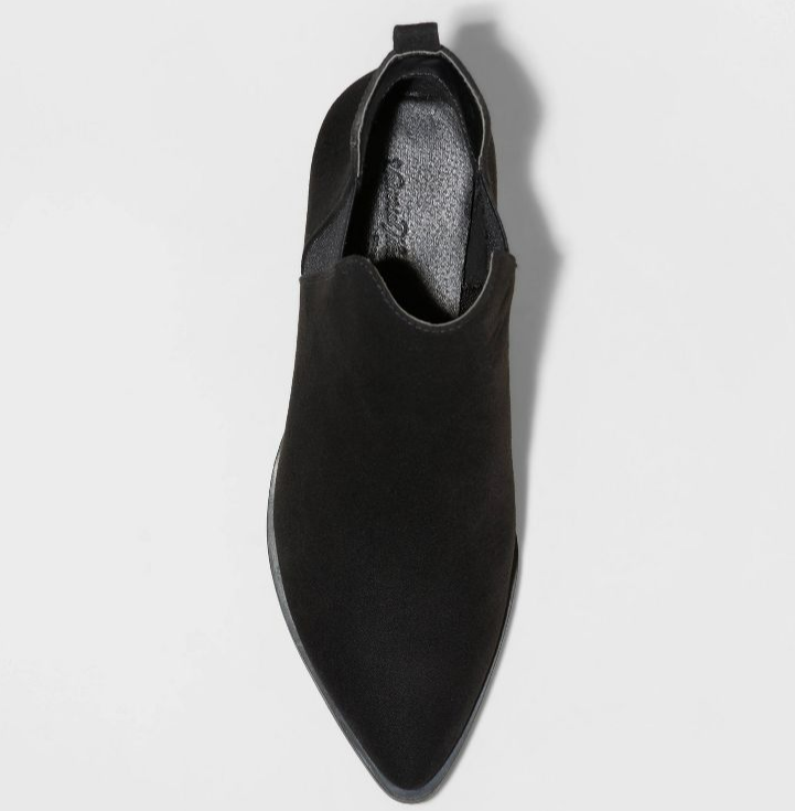 Universal Thread Sylvie Ankle Books Black Size 6 Heel Pointed Toe Suede -(R3P5)