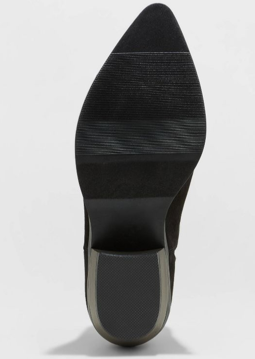 Universal Thread Sylvie Ankle Books Black Size 6 Heel Pointed Toe Suede -(R3P5)