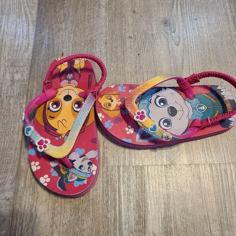 Unknown brand size 7-8 toddler girls paw patrol sandals