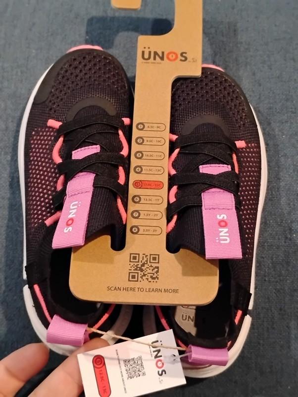 UNOS By SZ Kids Shoes Black/Pink Size 12.5 To 13