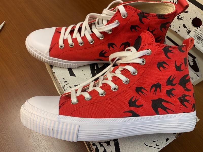 US: 8 10 Alexander Mcqueen Shoes Hightop Sneakers style: R2812 RED