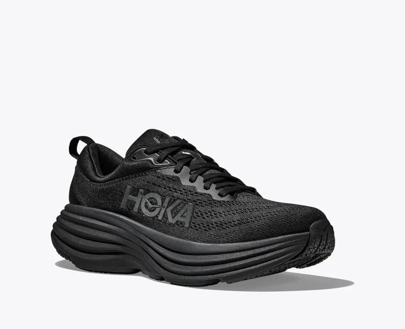 US Hoka One One Bondi 8 Men Shoe Running Athletic Sneaker ALL Black US IN STOCK
