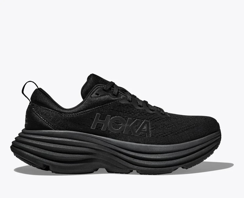 US Hoka One One Bondi 8 Men Shoe Running Athletic Sneaker ALL Black US IN STOCK
