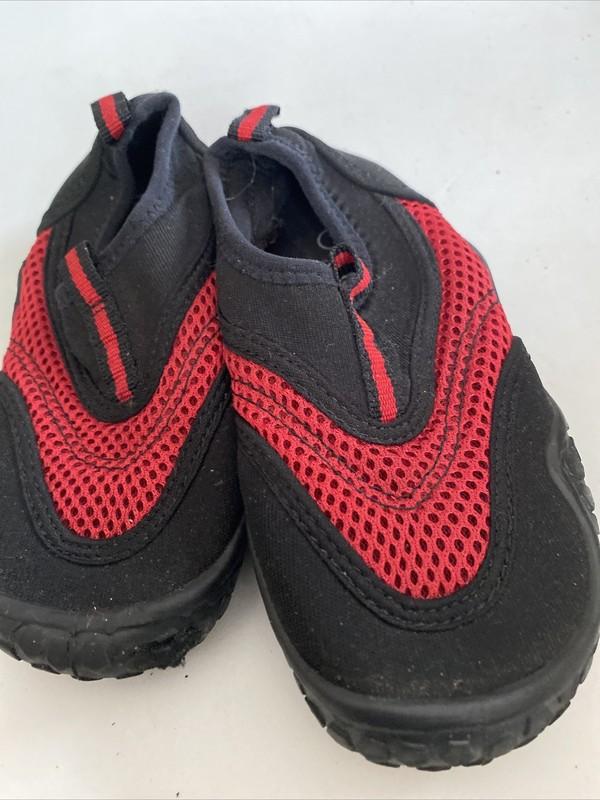 Used Boys 7 And 7.5 Sneakers Sandals And Water Shoes. Summertime Fun
