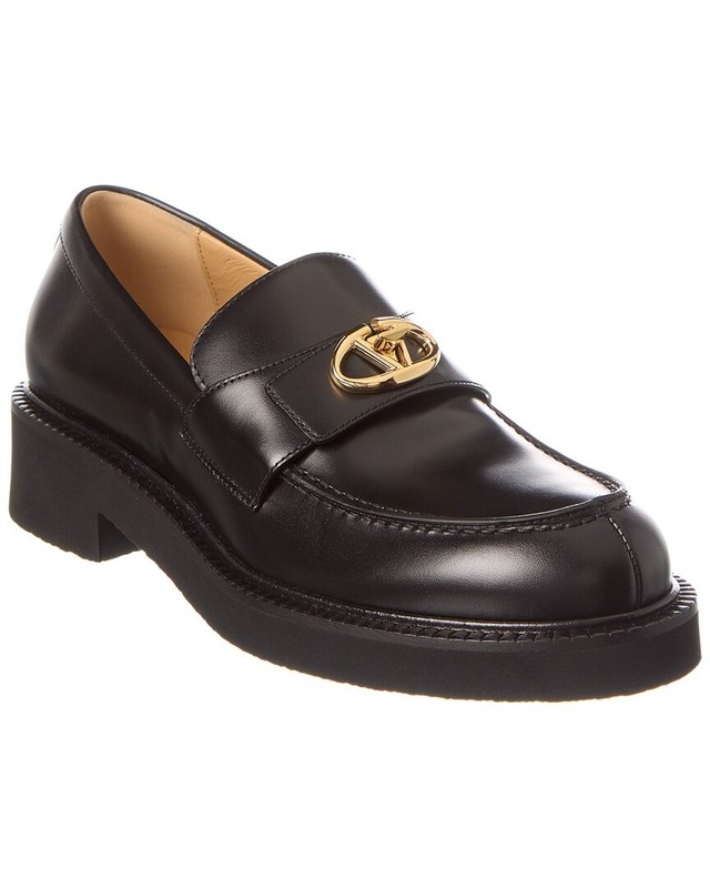 Valentino Vlogo Leather Loafer Women's