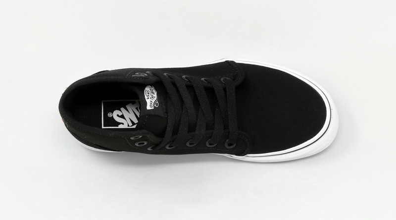 VANS 106 Hi Shoes Black White Canvas Youths Big Girls Boys Skate Sneakers