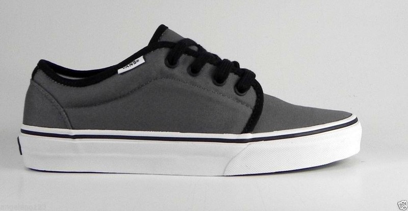 VANS 106 Vulcanized Gray Pewter Canvas Skate Shoes Girls Boys Sneakers
