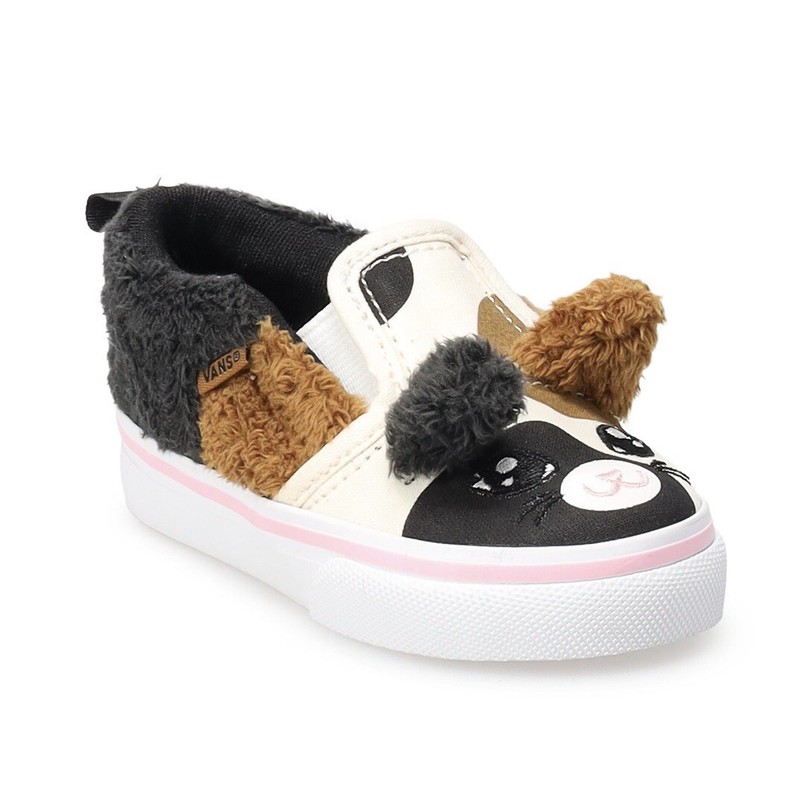 Vans Asher V Infant Toddler Shoes Sneakers Slip On Calico Cat Kitten Kitty 3T 3