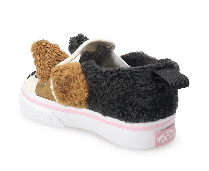 Vans Asher V Infant Toddler Shoes Sneakers Slip On Calico Cat Kitten Kitty 3T 3