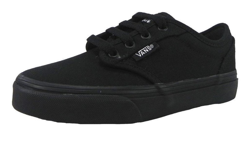 VANS Atwood Black Casual Canvas Sneakers Little Kids Girls Boys Size 12 Shoes
