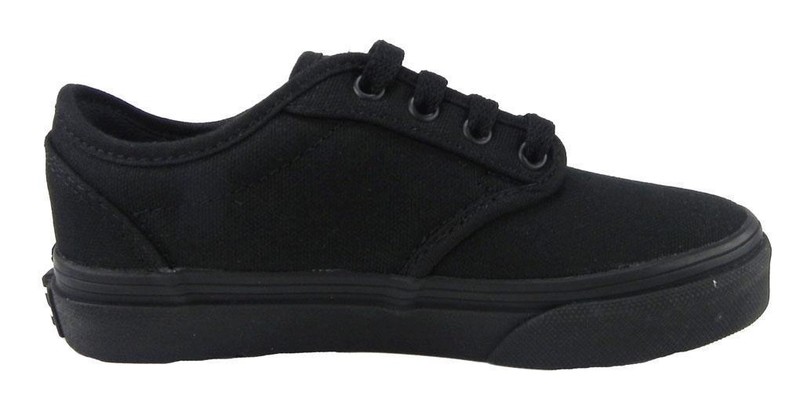 VANS Atwood Black Casual Canvas Sneakers Little Kids Girls Boys Size 12 Shoes