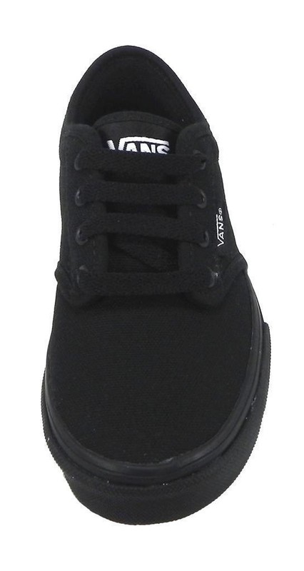 VANS Atwood Black Casual Canvas Sneakers Little Kids Girls Boys Size 12 Shoes