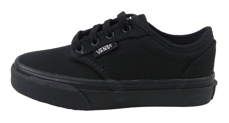 VANS Atwood Black Casual Canvas Sneakers Little Kids Girls Boys Size 12 Shoes
