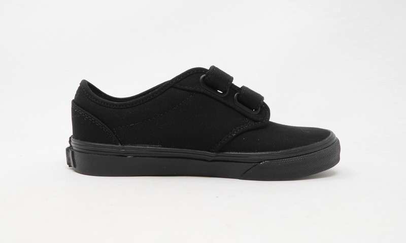 Vans Atwood V Straps Black Canvas Little Kids Children Boys Girls Shoes Sneakers