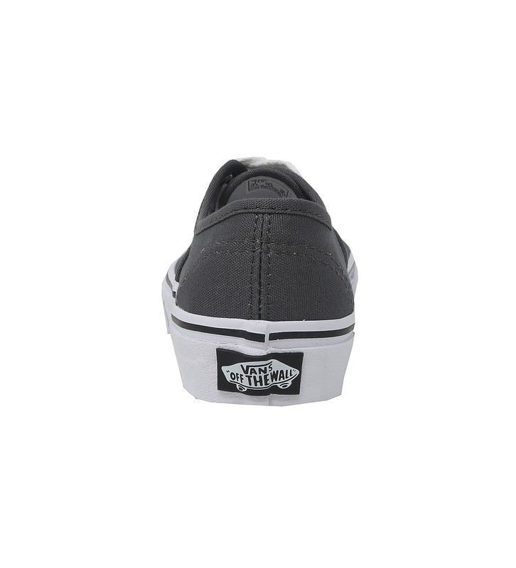 VANS Authentic Pewter Black Canvas Shoes Children Little Girls Boys Sneakers