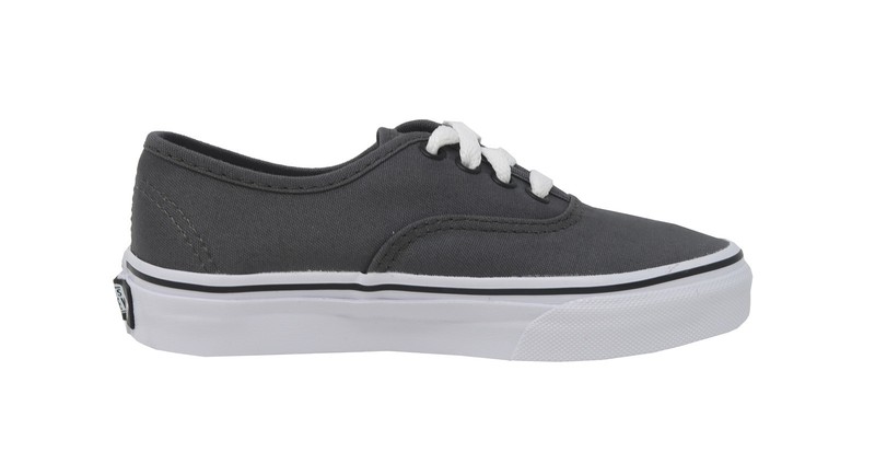 VANS Authentic Pewter Black Canvas Shoes Children Little Girls Boys Sneakers