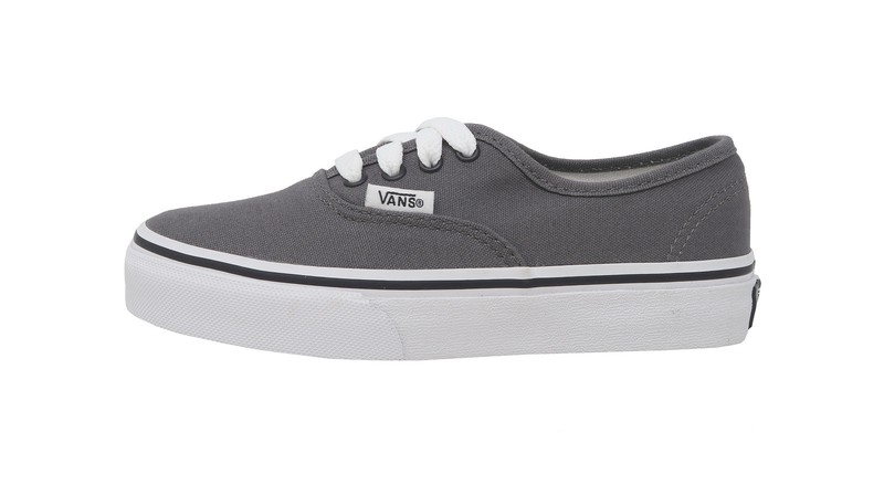 VANS Authentic Pewter Charcoal Gray Canvas School Little Kids Sneaker Boys Shoes