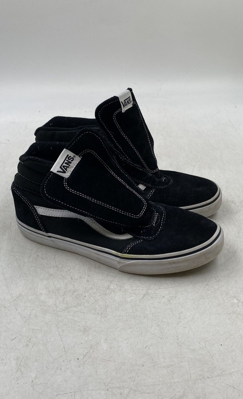 Vans Boys Sk8-Hi 500714 Black White Suede Skateboarding Sneaker Shoes Size 6