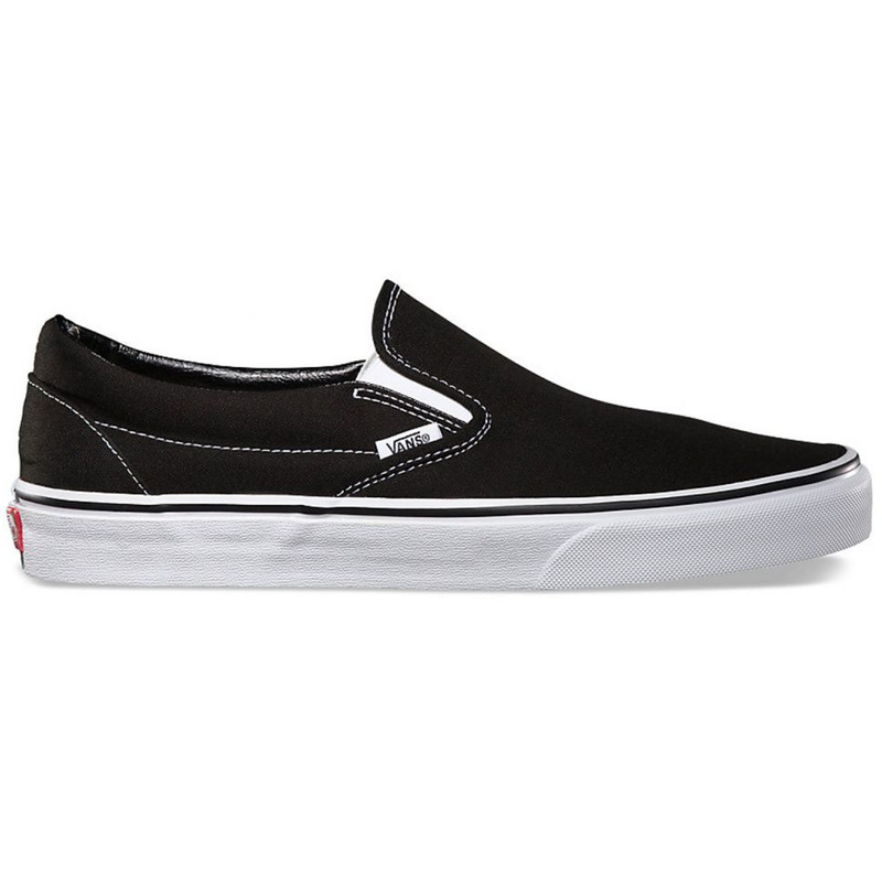 Vans CLASSIC SLIP ON Men Womens Black White VN000EYEBLK Canvas Skateboard Shoes