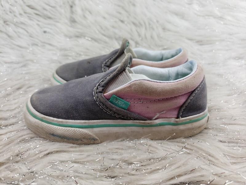 VANS Gray Pink Sneakers Toddler Size 7