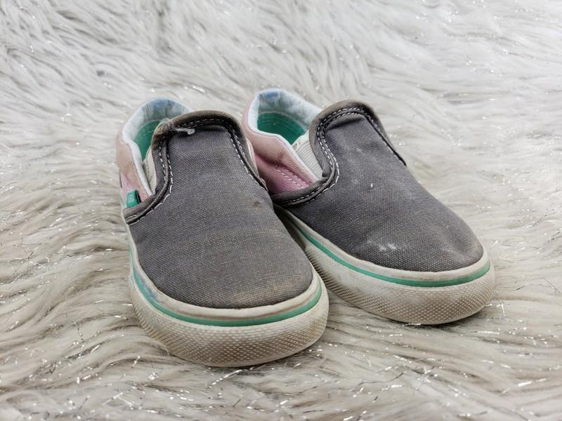 VANS Gray Pink Sneakers Toddler Size 7