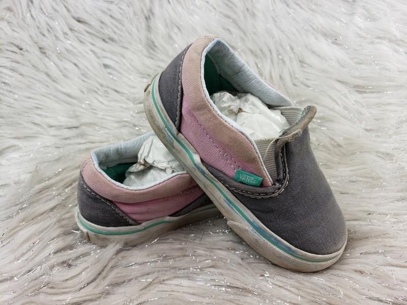 VANS Gray Pink Sneakers Toddler Size 7