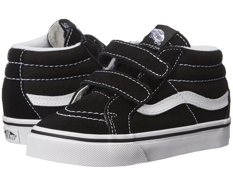 VANS INFANT TODDLER SK8-MID REISSUE V BLACK WHITE VN00018W6BT