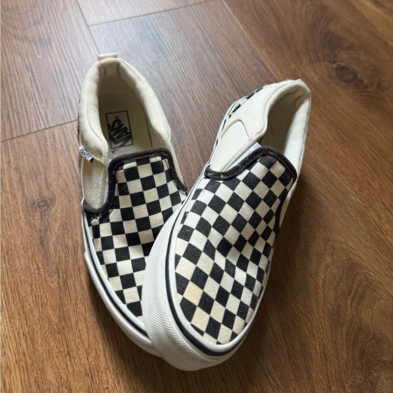 Vans Kids Classic Checkerboard Slip On Shoes Size 4